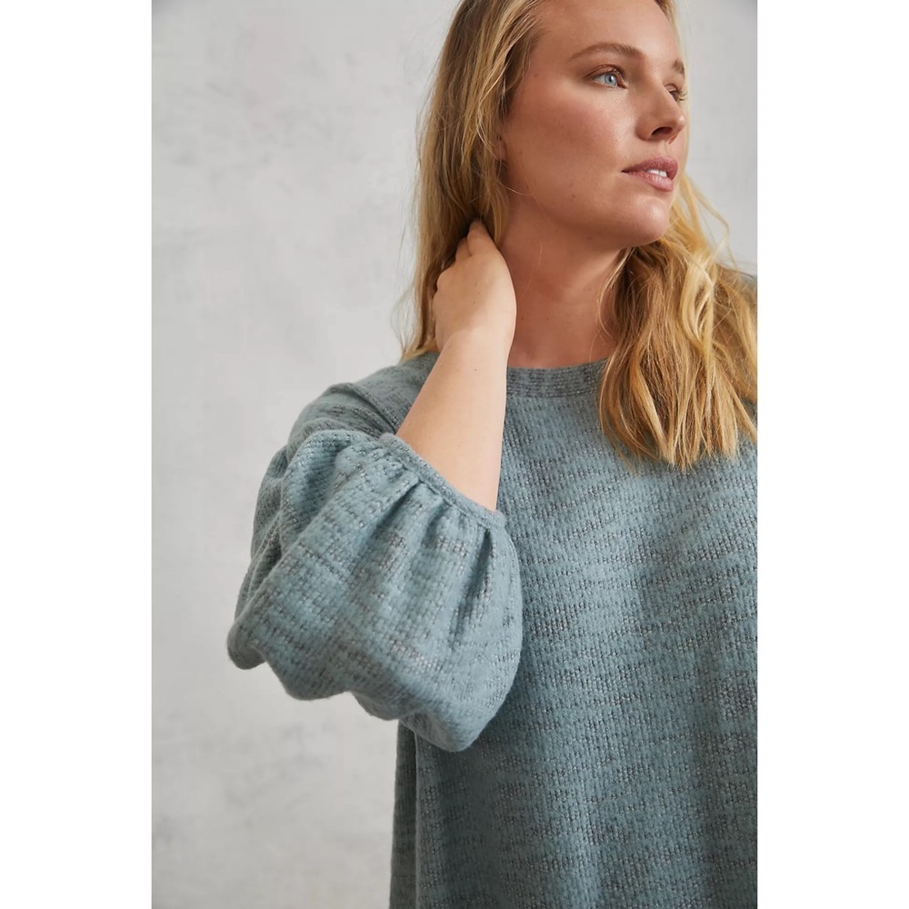 Anthropologie Saturday Sunday Lyla Cozy Tunic Dress in Seafoam/Mint Small Petite - Picture 3 of 16